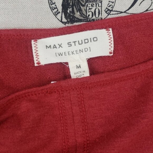 Max Studio Women's Tie Sleeve French Terry Tunic - Picture 4 of 4